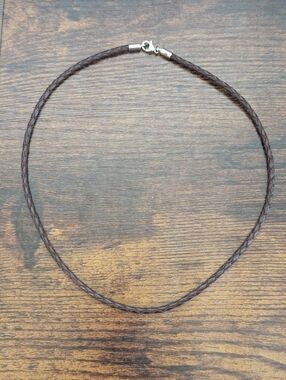 James Avery Brown 18" Woven Leather Necklace